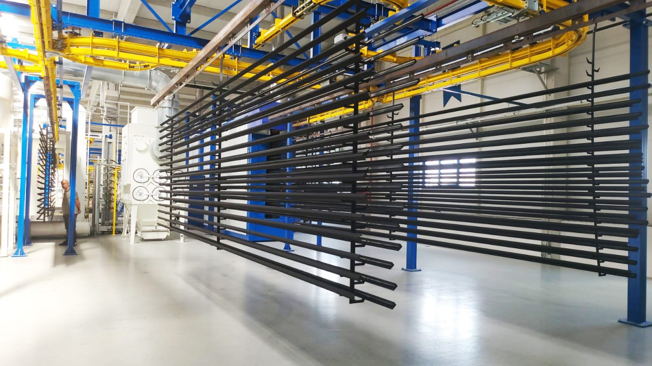 Wagner electrostatic powder coating line at EAS Aluminium